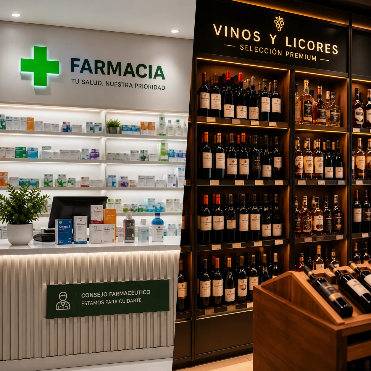Negocio: Farmacias/Licoreras